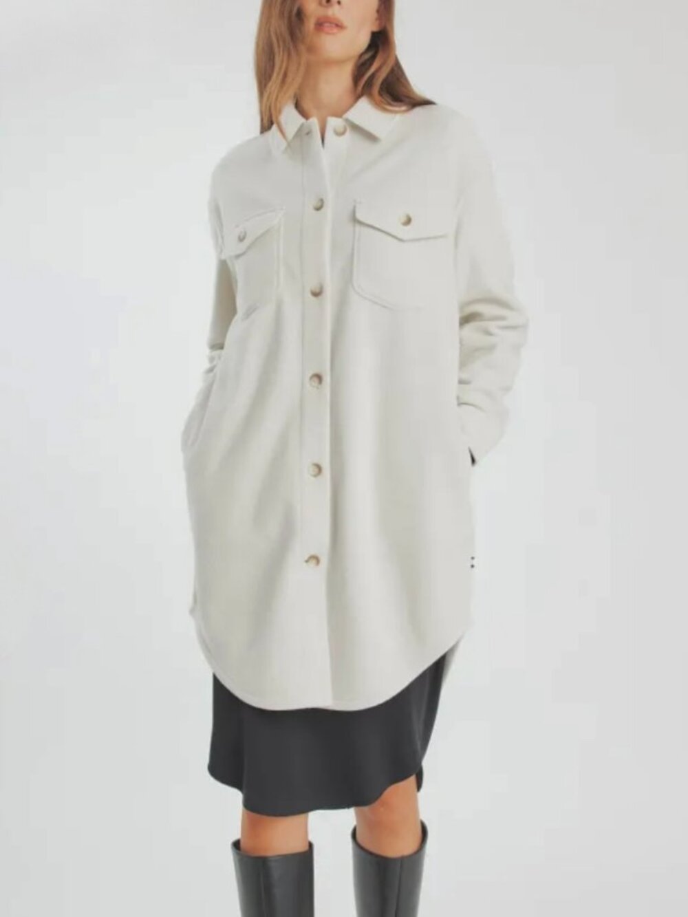 Kit and Ace Hygge Fleece Long Shirt Jacket